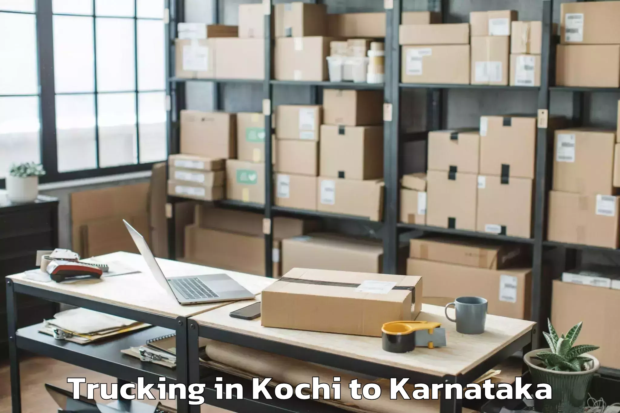 Book Kochi to Manvi Trucking Online